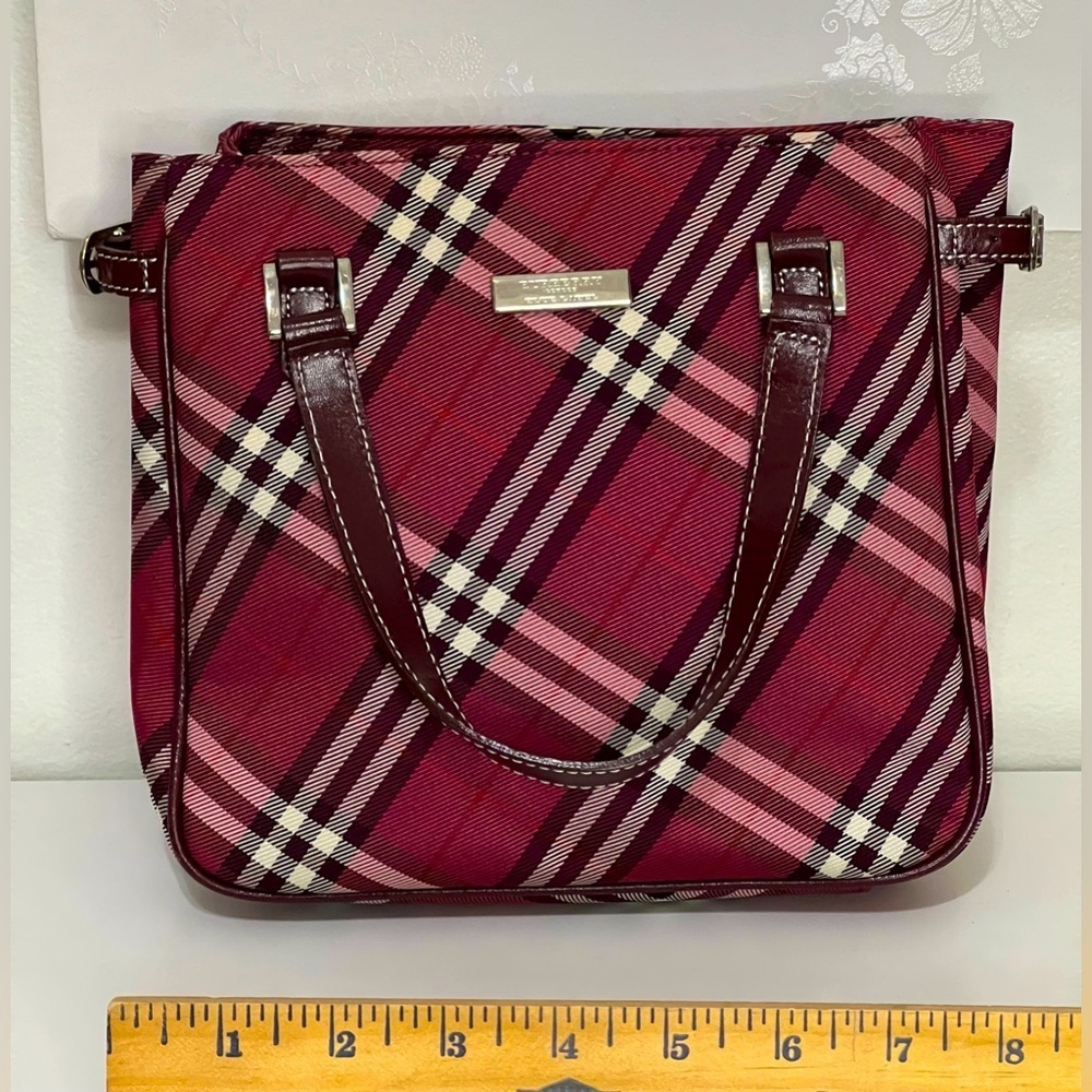 Burberry London Blue Label Plaid Tote